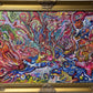 Large Abstract Painting on Canvas "Funny Coloring Pages" by Serg Graff, COA