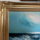 Roal English Seascape Oil Painting Vintage Ocean Waves Coastal Marine Art