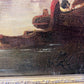 Original Antique 19th century Dutch Oil painting on canvas, Cityscape, Old town