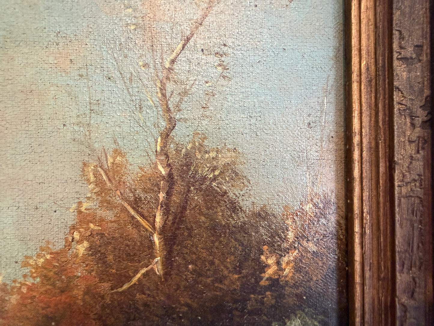 Antique European Romantic Lakeside Landscape with Windmill, attr. to H. Volpini