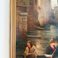 Antique 1913 Venetian/Italian School Canal Scene V. Campiniz Figures Landscape