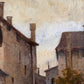 Antique 1913 Venetian/Italian School Canal Scene V. Campiniz Figures Landscape