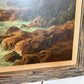 Large Vintage Coastal Seascape Oil Painting Signed Pierro Ocean Waves Framed