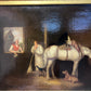 Original Antique 19th century oil painting on canvas Genre scene, Gorgeous Frame