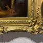 Original Antique 19th century oil painting on canvas Genre scene, Gorgeous Frame