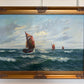 Gerhard Lukas Larsen (German 1911-1965) Oil canvas Vintage, Maritime, Seascape
