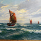 Gerhard Lukas Larsen (German 1911-1965) Oil canvas Vintage, Maritime, Seascape