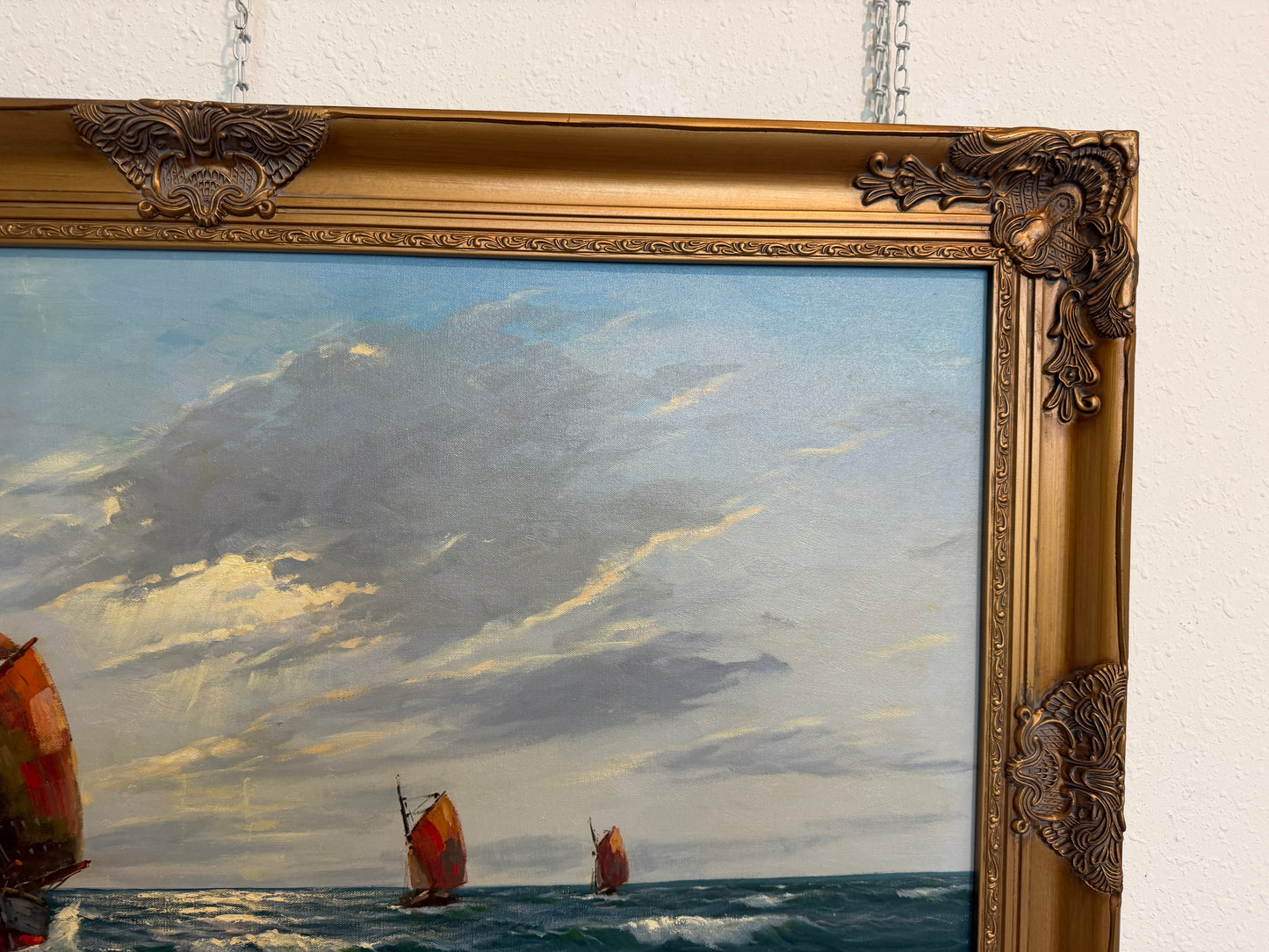 Gerhard Lukas Larsen (German 1911-1965) Oil canvas Vintage, Maritime, Seascape