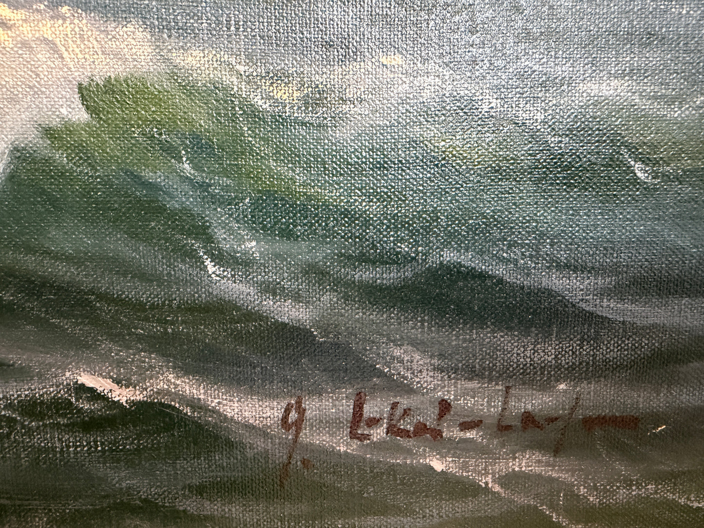 Gerhard Lukas Larsen (German 1911-1965) Oil canvas Vintage, Maritime, Seascape