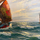 Gerhard Lukas Larsen (German 1911-1965) Oil canvas Vintage, Maritime, Seascape