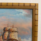 Original Marine Naval Battle Oil Painting Sailing Ships Seascape Framed, Signed