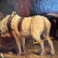 ✨ “At The Inn” by Henry T. Harvey – Vintage Oil Painting on Canvas, Framed