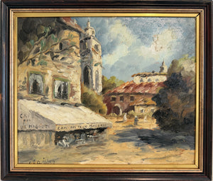 Carl Johan Allan Åsberg (1907-1952) Swedish Oil Painting Paris Street Scene