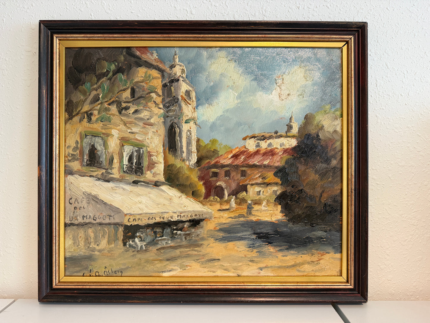 Carl Johan Allan Åsberg (1907-1952) Swedish Oil Painting Paris Street Scene