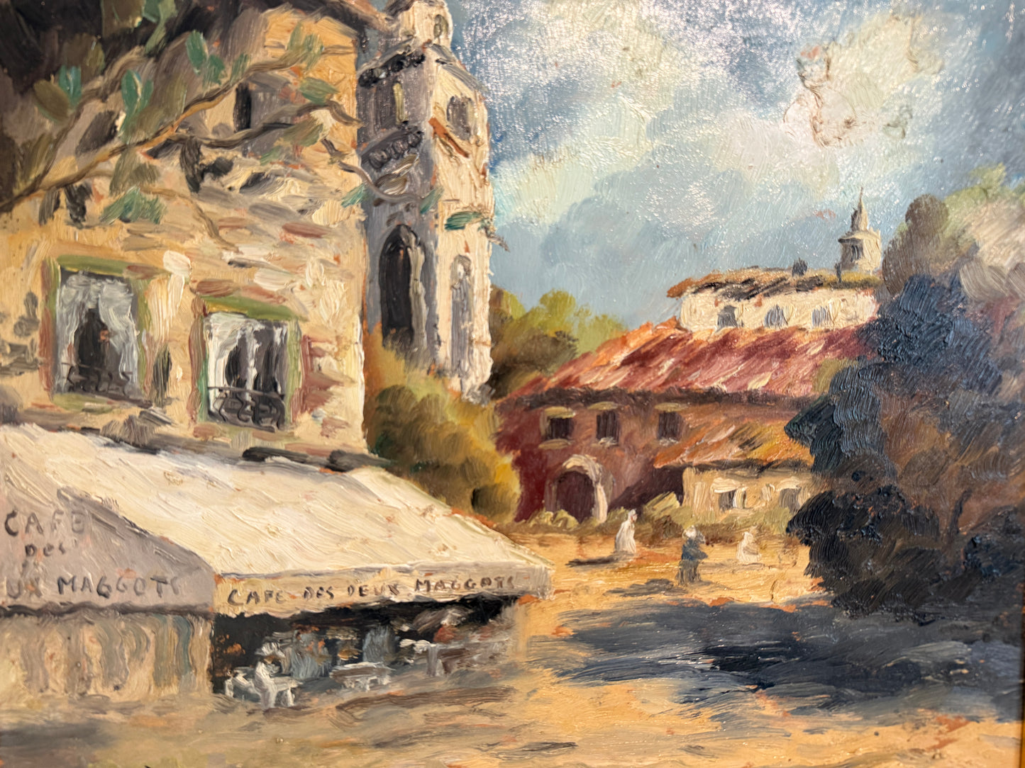 Carl Johan Allan Åsberg (1907-1952) Swedish Oil Painting Paris Street Scene