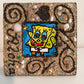 Serg Graff Crab Acrylic Painting Framed Original Coastal Art Miniature Artwork