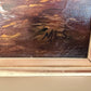 Antique Signed European Oil Painting Mid Century Genre Landscape Cottage Scene