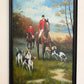 Fox Hunting Scene Oil Painting on Canvas Horses Hounds Equestrian Sporting Art