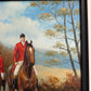 Fox Hunting Scene Oil Painting on Canvas Horses Hounds Equestrian Sporting Art