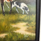 Fox Hunting Scene Oil Painting on Canvas Horses Hounds Equestrian Sporting Art