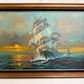 Preston Willis Large Original Marine Oil Painting Tall Ship Nautical Seascape