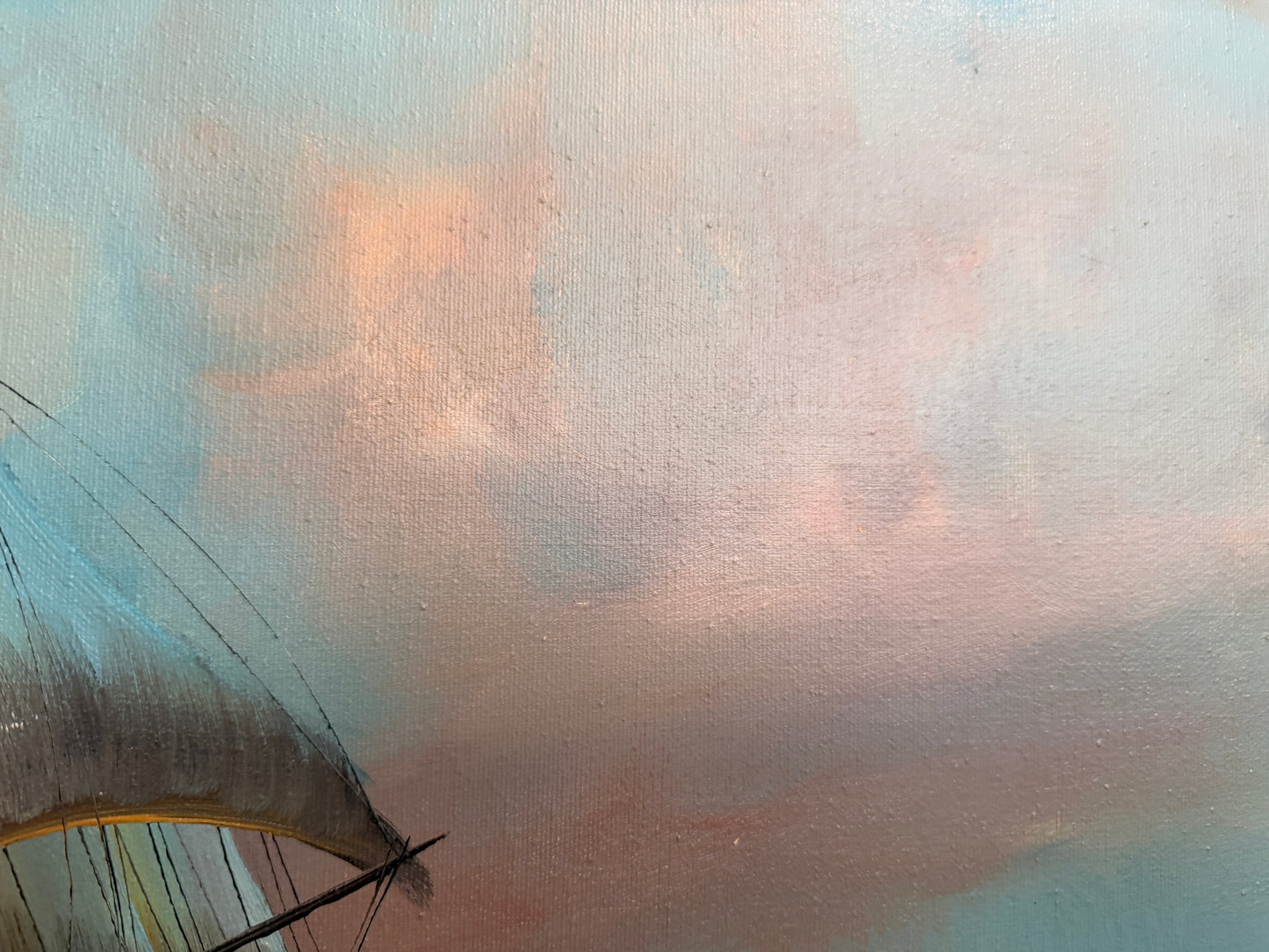 Preston Willis Large Original Marine Oil Painting Tall Ship Nautical Seascape