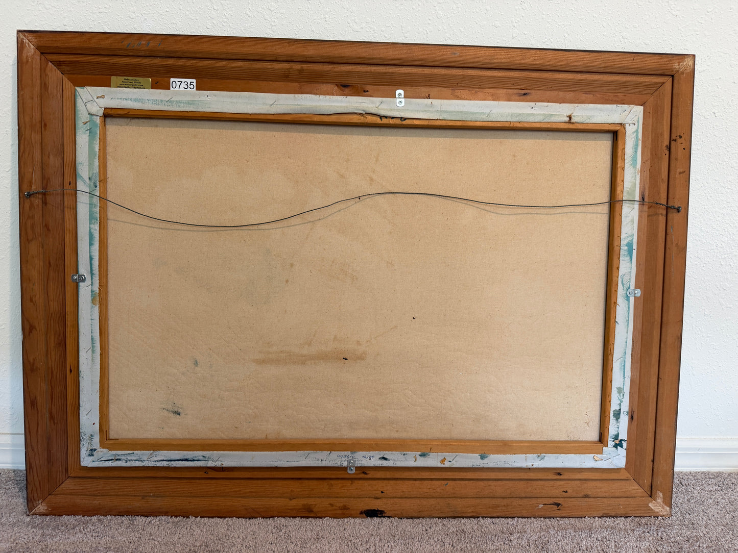 Large Vintage Signed Original Marine Oil Painting Tall Ship Nautical Seascape
