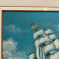 T.J. Lee Marine Seascape Oil Painting Tall Ships Ocean Waves Nautical Framed