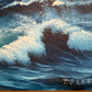 T.J. Lee Marine Seascape Oil Painting Tall Ships Ocean Waves Nautical Framed