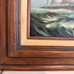 Renato Longanesi - Original Vintage Oil Painting Clipper Ship Stormy Sea Framed