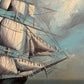 Renato Longanesi - Original Vintage Oil Painting Clipper Ship Stormy Sea Framed