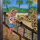 One-of-a-kind Painting on Board , Titled "Hungry Giraffe" by Serg Graff, COA