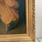 Antique Oil Portrait Young Woman European Lady Gilt Frame 19th Century