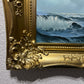 Herison J. original painting on canvas, Seascape, Sailing Ship, Gorgeous Frame