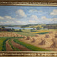 Henrik Gamst Jespersen (1853-1936) Danish Antique Harvest Landscape Oil Painting