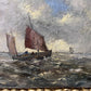 HANS WACKER-ELSEN Germany (1868-1958) Antique oil on canvas Seascape, Gold Frame