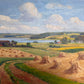 Henrik Gamst Jespersen (1853-1936) Danish Antique Harvest Landscape Oil Painting