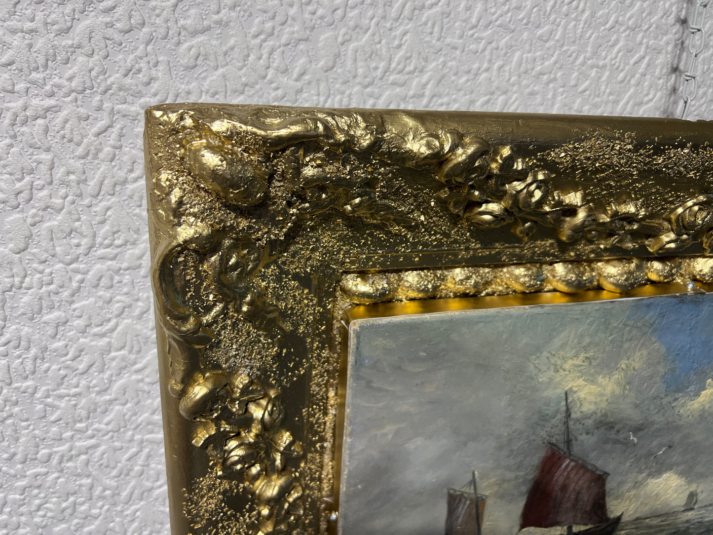 HANS WACKER-ELSEN Germany (1868-1958) Antique oil on canvas Seascape, Gold Frame