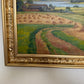 Henrik Gamst Jespersen (1853-1936) Danish Antique Harvest Landscape Oil Painting