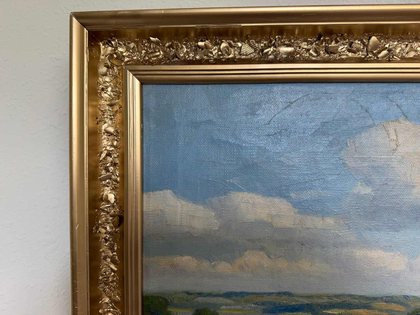 Henrik Gamst Jespersen (1853-1936) Danish Antique Harvest Landscape Oil Painting