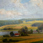 Henrik Gamst Jespersen (1853-1936) Danish Antique Harvest Landscape Oil Painting