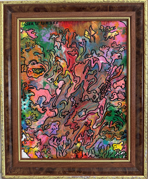 Serg Graff "Wonder Tangle=I" Abstract Acrylic Painting Framed Outsider Art COA (Copy)
