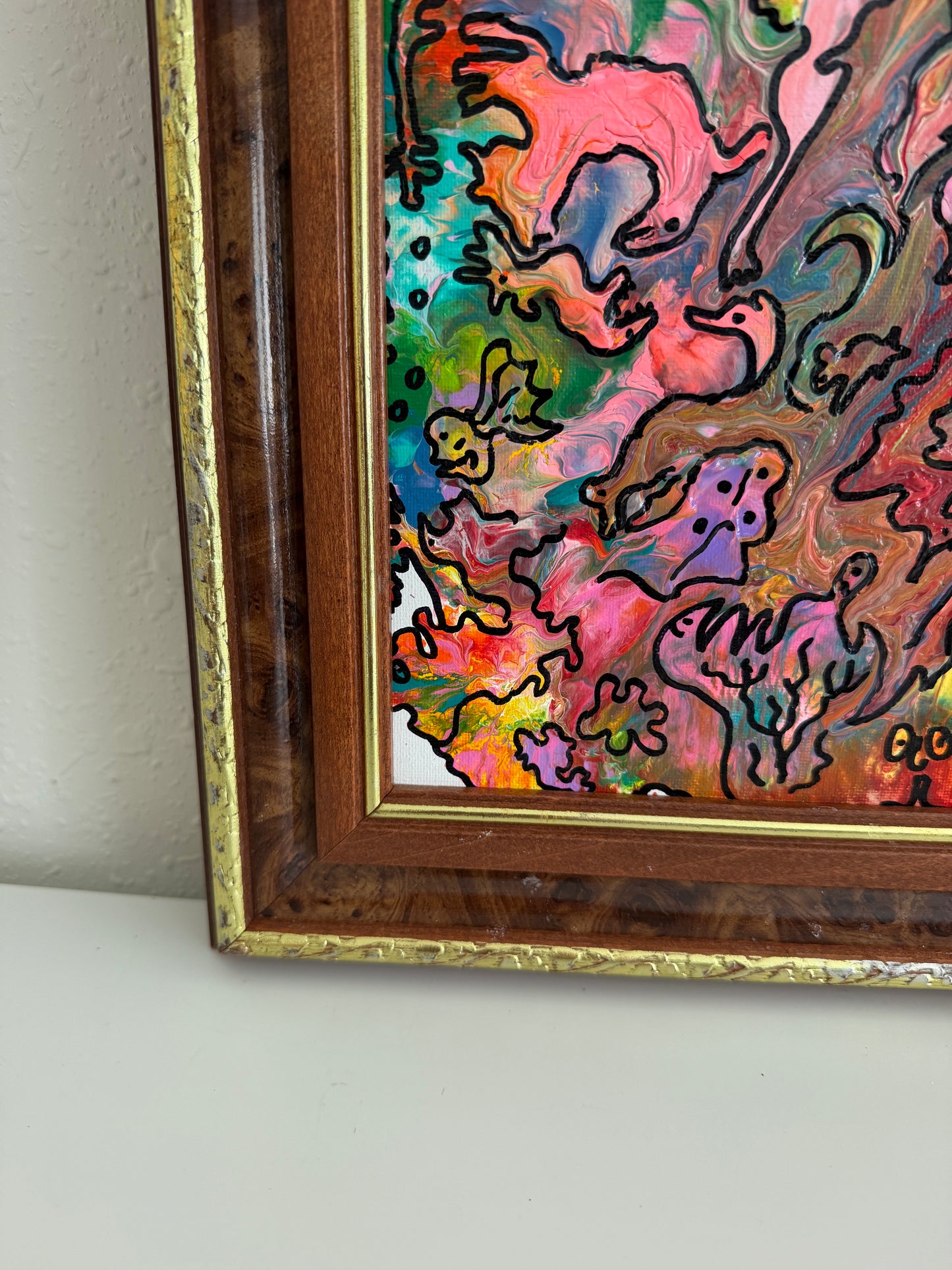 Serg Graff "Wonder Tangle=I" Abstract Acrylic Painting Framed Outsider Art COA (Copy)