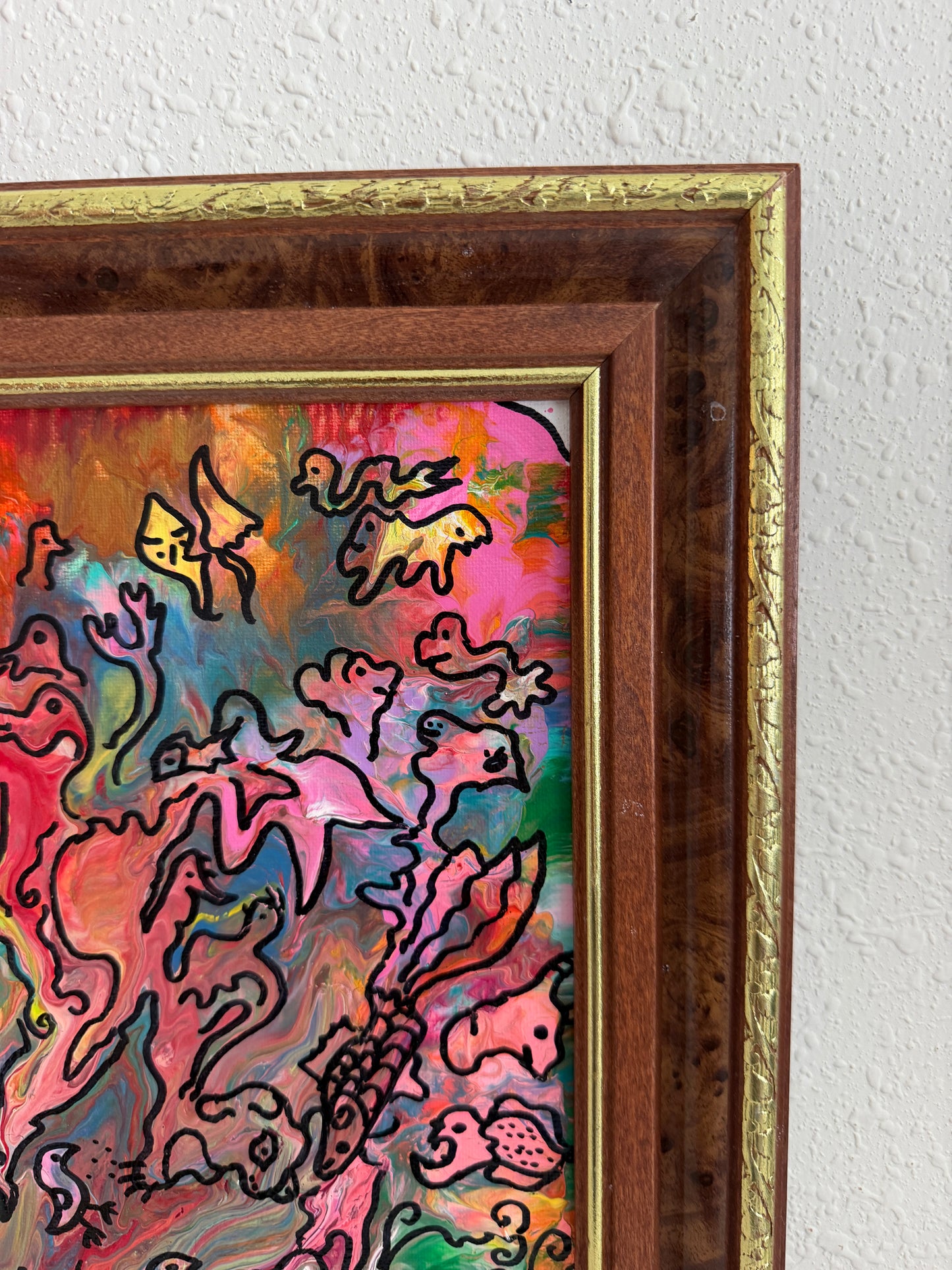 Serg Graff "Wonder Tangle=I" Abstract Acrylic Painting Framed Outsider Art COA (Copy)