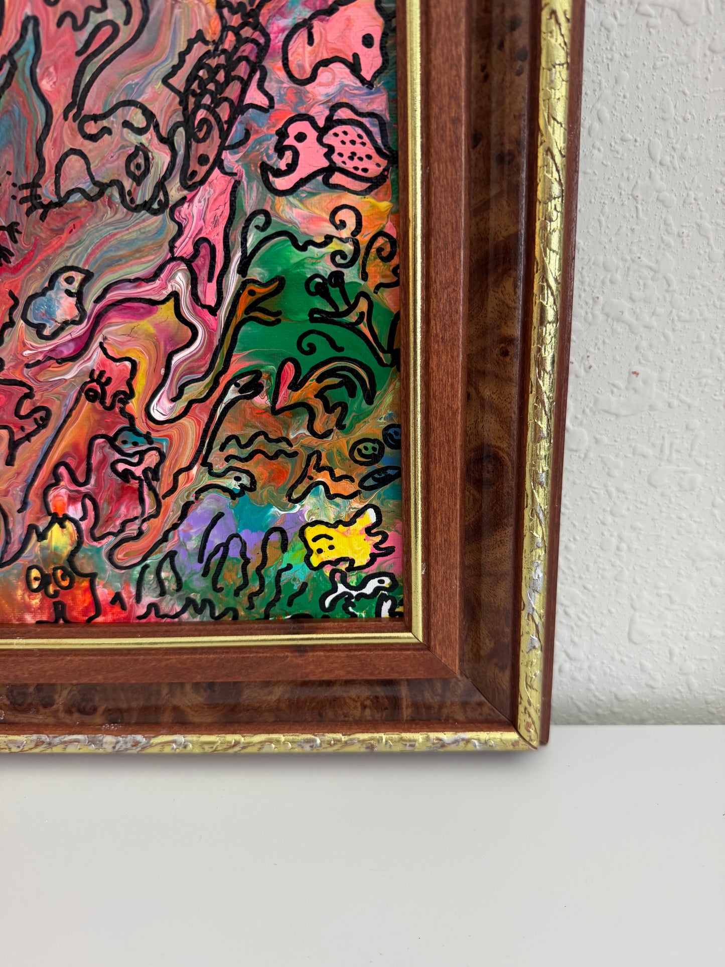 Serg Graff "Wonder Tangle=I" Abstract Acrylic Painting Framed Outsider Art COA (Copy)