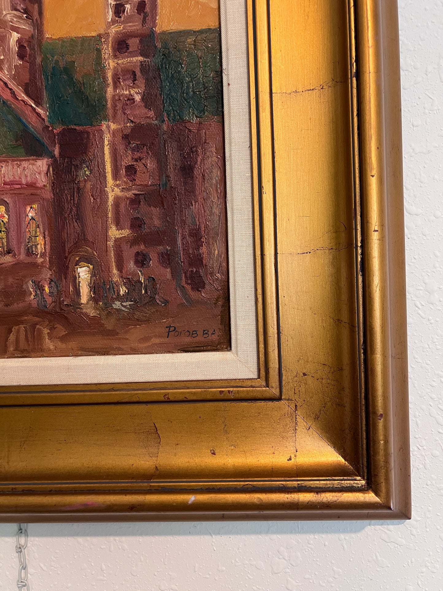 Original Oil Painting on canvas – “Mainz Cathedral” by Rogov V.A., 2006, Framed