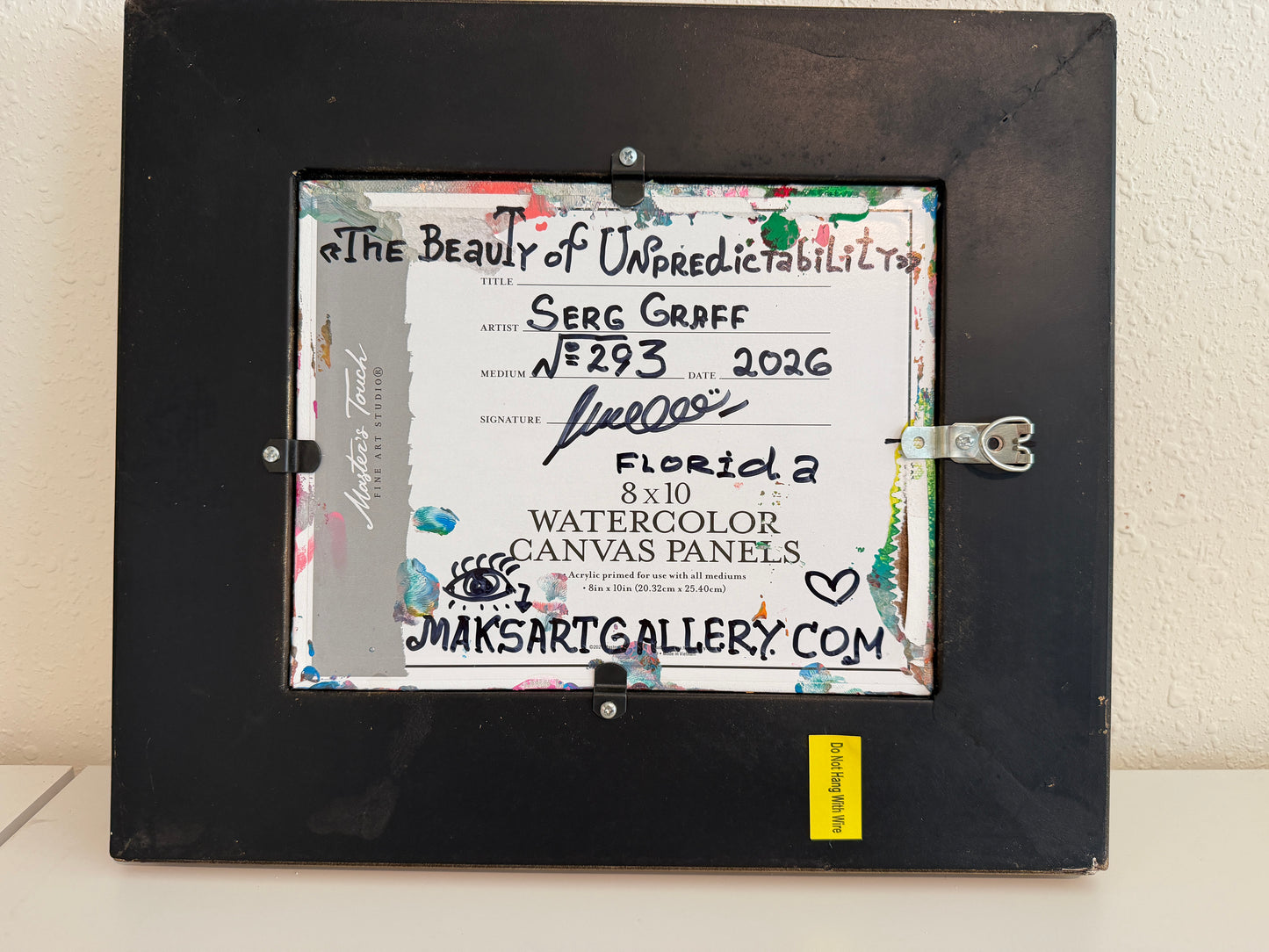 Serg Graff "The Beauty" Abstract Acrylic Painting Framed Outsider Art COA
