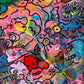 Serg Graff "Where's Mr Man" Abstract Acrylic Painting Framed Outsider Art COA