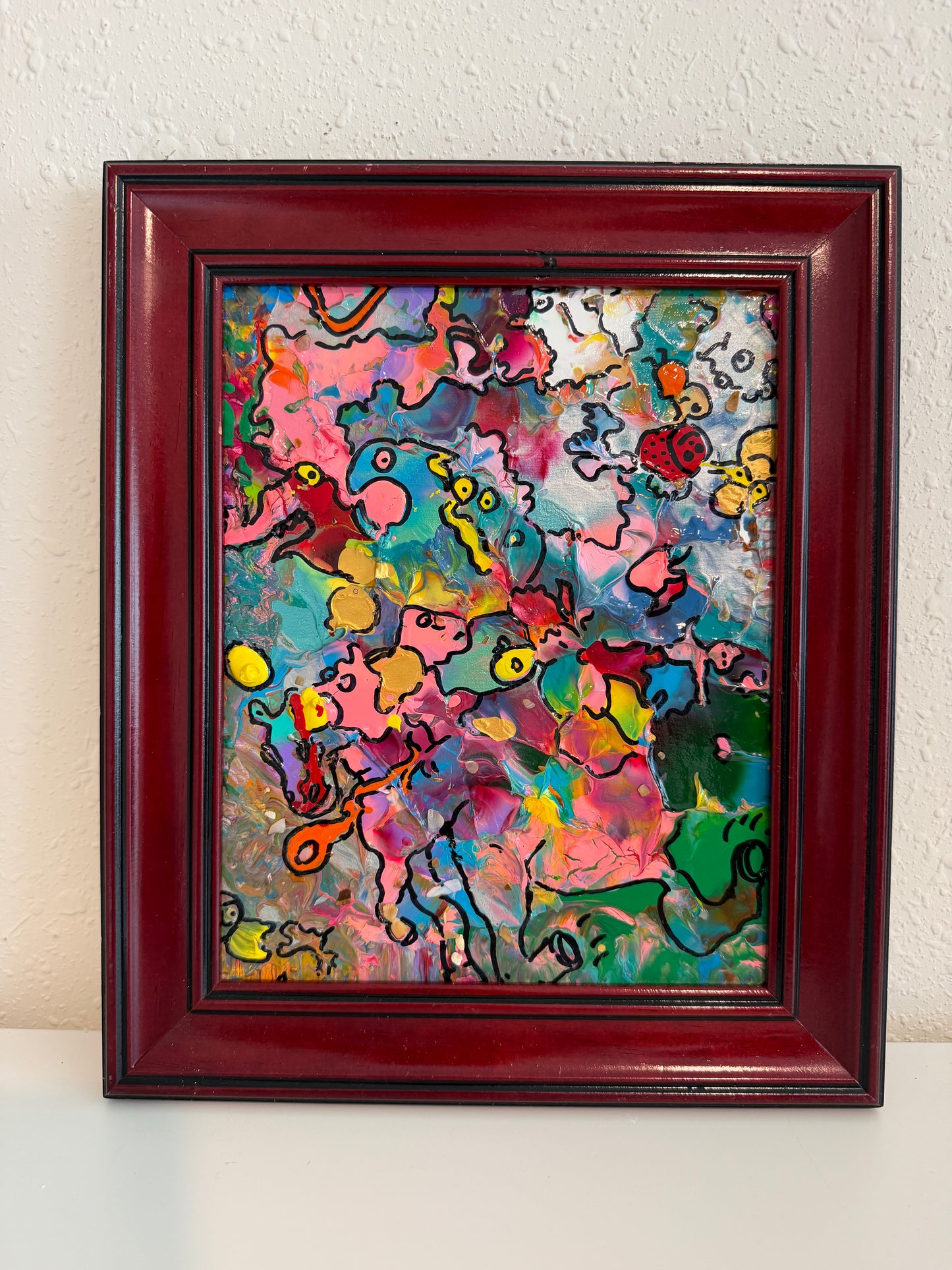 Serg Graff "Gallop, Little Horse!" Abstract Painting Framed Outsider Art COA