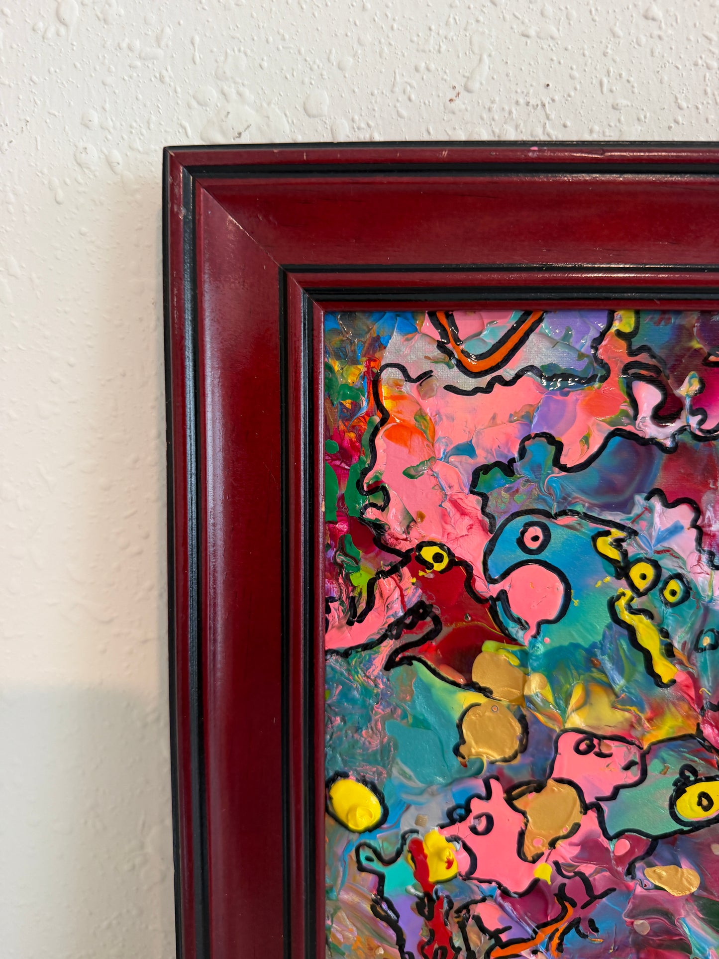 Serg Graff "Gallop, Little Horse!" Abstract Painting Framed Outsider Art COA